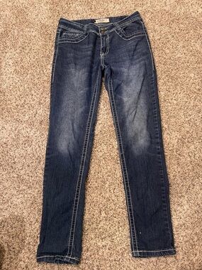 Women’s Y2K Dark Blue Straight-Leg Jeans